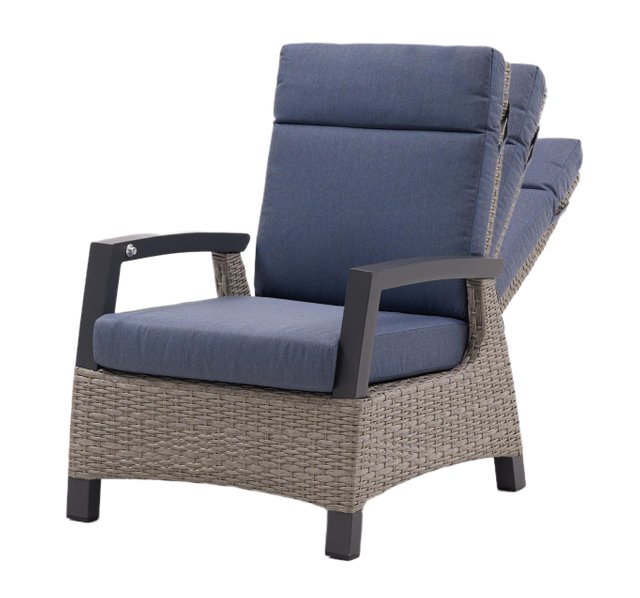 Adjustable Backrest Rattan Casual Chair