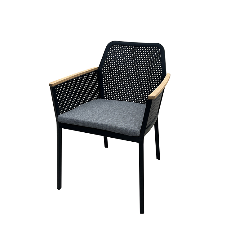 Modern outdoor dining setup showcasing minimalist design and weather-resistant materials